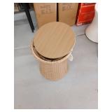 Wicker Storage Patio Accent Table Tan - Thresholdâ¢ - Retail: $100