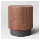Geometric Terrafab Accent Table Brown - Thresholdâ¢ kind of neat up but still functional - Retail: $100