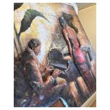$359! Primo Mixed Media Hand Painted Iron Wall Sculpture - Romance 40