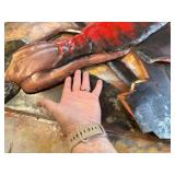 $359! Primo Mixed Media Hand Painted Iron Wall Sculpture - Romance 40