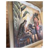 $359! Primo Mixed Media Hand Painted Iron Wall Sculpture - Romance 40