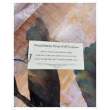 $359! Primo Mixed Media Hand Painted Iron Wall Sculpture - Romance 40