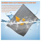 $64 TEEMO 1Pcs Pool Mats 3x10ft Non Slip Drainage for Decks (Blue)