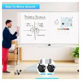$240 maxtek 72x48 Rolling Double-Sided Magnetic Whiteboard on Wheels