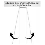 LANIAKEA Garden Stakes 8 Inch Metal Staples 200 Pack Galvanized