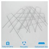 LANIAKEA Garden Stakes 8 Inch Metal Staples 200 Pack Galvanized