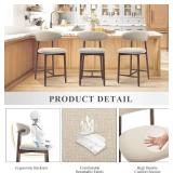 $180 COLAMY Counter Height Bar Stools Set of 2, Upholstered