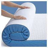 $122 PERLECARE 3 Inch Full/Queen Mattress Topper, Gel & Charcoal Foam