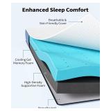$122 PERLECARE 3 Inch Full/Queen Mattress Topper, Gel & Charcoal Foam