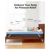 $122 PERLECARE 3 Inch Full/Queen Mattress Topper, Gel & Charcoal Foam