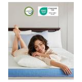 $122 PERLECARE 3 Inch Full/Queen Mattress Topper, Gel & Charcoal Foam