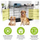 36 inch Large Dog Cage - Double-Door with Handle & Tray