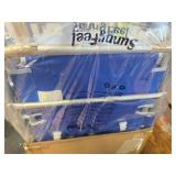 $70 SUNNYFEEL Low Beach Chair, Lay Flat, Folding, Cooler & Holder