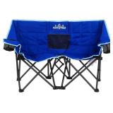 $60 SUNNYFEEL Kids Folding Double Camping Chair, Portable, Blue