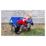 $60 SUNNYFEEL Kids Folding Double Camping Chair, Portable, Blue