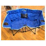$60 SUNNYFEEL Kids Folding Double Camping Chair, Portable, Blue