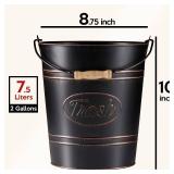 Pack 2, Rustic Farmhouse Bathroom Trash Can, Modern Country Style
