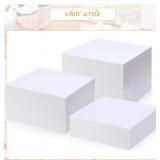 Suzile 5 Pcs Acrylic Buffet Risers Display Box Cube 5 Sided Riser