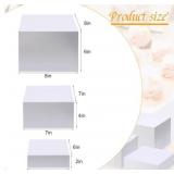 Suzile 5 Pcs Acrylic Buffet Risers Display Box Cube 5 Sided Riser