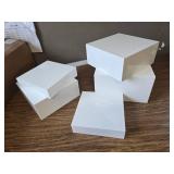 Suzile 5 Pcs Acrylic Buffet Risers Display Box Cube 5 Sided Riser