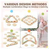 $70 Tiny Land Wooden Balance Beam, 6 PCS Toddler Balance Boards
