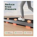 $110 Treadmill, 2.5HP Portable, 265 Lbs Capacity, Remote, LED