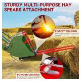 $300 YITAMOTOR 49" Hay Spear, Dual Bale Spears, 3000lbs Capacity