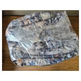 $100 Eleisa 8x10 Blue Washable Rug, Low Pile, Stain Resistant Decor