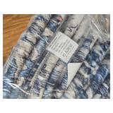$100 Eleisa 8x10 Blue Washable Rug, Low Pile, Stain Resistant Decor