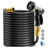 Garden Hose Non-Expandable 50ft, Flexible, Kink-Free, Rust Proof