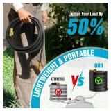 Garden Hose Non-Expandable 50ft, Flexible, Kink-Free, Rust Proof