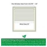 Calyx Interiors Cordless Faux Wood Blinds, 35"W x 60"H, Pure White