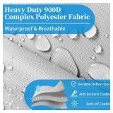 $48 Heavy Duty Waterproof UV Resistant Boat Cover, 17-19ft, Silver
