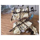 $135 SAILINGSTORY Wooden Pirate Ship Model Black Pearl 20.5"