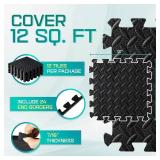 Yes4All EVA Interlocking Mats, Puzzle Floor Tiles, Foam Padding, 12" Each,