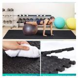 Yes4All EVA Interlocking Mats, Puzzle Floor Tiles, Foam Padding, 12" Each,