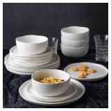 $60 AmorArc Dinnerware, Stoneware, Chip-Resistant, 12pc Set