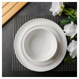 $60 AmorArc Dinnerware, Stoneware, Chip-Resistant, 12pc Set