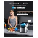 $120 GoveeLife Smart Countertop Ice Maker, 26lbs/24Hrs, Silver