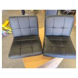 2 Pack Black Bonded Leather Seats