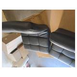 2 Pack Black Bonded Leather Seats