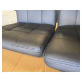 2 Pack Black Bonded Leather Seats