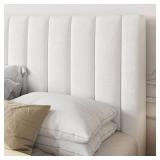 $130 Allewie Full Bed Frame/Velvet Upholstered/Tufted Headboard.
