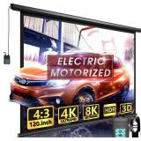 $120 Aoxun 120 Motorized 4:3 Projector Screen