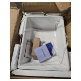 $128 Eridanus 20x15 White Farmhouse Sink, Single Bowl, Apron Front
