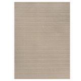 $114 Aarhus Scandi Striped Beige/Cream 8x10 Indoor/Outdoor Rug