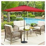 $120 Royalcarft 10x6.5ft LED Patio Umbrella Polyester Canopy