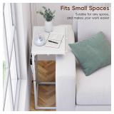 Vagusicc C Shaped End Table, Adjustable Height