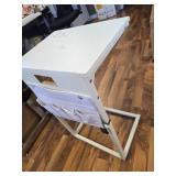 Vagusicc C Shaped End Table, Adjustable Height