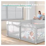 Baby Playpen 50x50 Inch, Mesh Baby Fence for Indoor/Outdoor